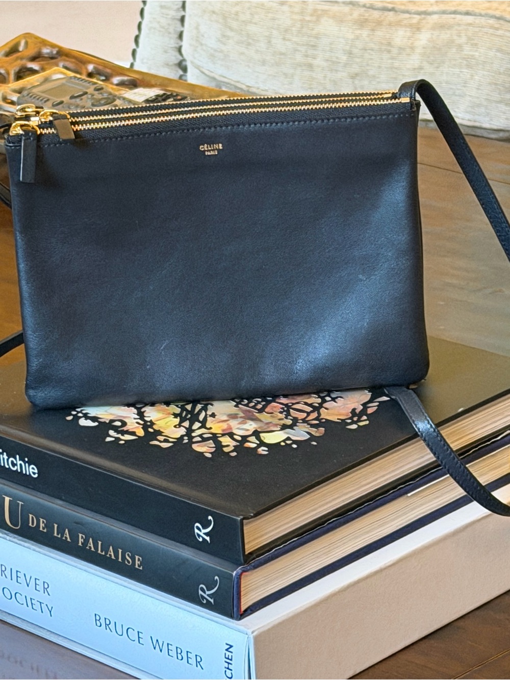 Celine Black Leather Trio Bag with Gold Hardware - Picture 3 of 8